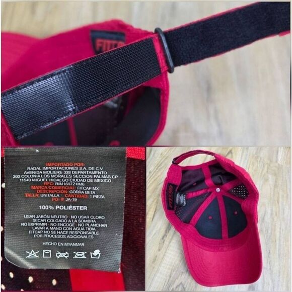 🔹️Fitcap Red Cabo San Lucas Mexico Beta Adjustable Athletic Hat - Picture 9 of 13